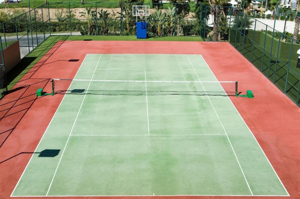 Outdoor tennis court