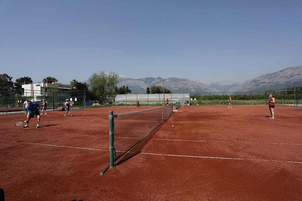 Outdoor clay tennis courts