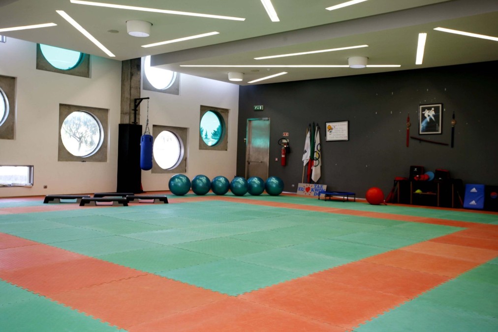 Matted martial arts hall