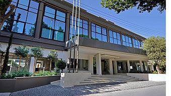 Front exterior view of the hotel entrance and facade.
